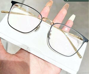 送料無料　チタン　超軽量　フルリム　金属フレーム　タテ眼鏡　レンズ交換可能 メガネフレーム　 sc0320