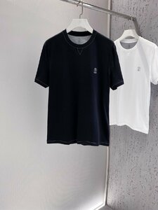 送料無料　ブルネロクチネリ　BRUNELLO CUCINELLI メンズ　Tシャツ　ロゴ有り　半袖　新品　シンプル　S-XXL　サイズ選択可能　3697