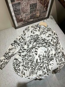  ultimate beautiful goods! Brunello Cucinelli BRUNELLO CUCINELLI lady's blouse pattern thing floral print long sleeve easy M-L size selection possibility 3983