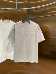 送料無料　Maison Margiela マルタンマルジェラ　メンズ　Tシャツ　半袖　文字ロゴ　シンプル　S-XL　サイズ選択可能　MM6　グレー　3706