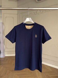送料無料　ブルネロクチネリ　BRUNELLO CUCINELLI メンズ　Tシャツ　半袖　背中文字　SLIMFIT　S-XL　サイズ選択可能　4136