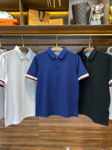 送料無料　ブルネロクチネリ　BRUNELLO CUCINELLI メンズ　ポロシャツ　半袖　Tシャツ　ビジネス　M-3XL　サイズ選択可能　ネイビー　4434