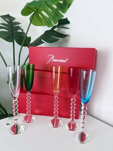 バカラ Baccarat MILLE NUITS クリスタルガラス グラス　シャンパングラス　ワイングラス　１点のみ　クリア　箱付き 3759