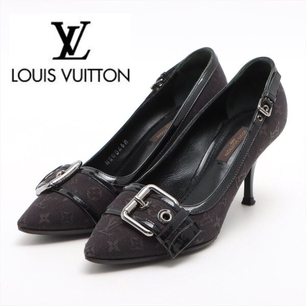 【全国送料無料】LOUIS VUITTON ルイヴィトン モノグラム キャンバス パンプス 22.5cm