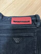 W33☆[EMPORIO ARMANI] SLIM FIT ストレッチ スリム ブラックデニムパンツ 33 6Y1J75 1DCSZ エンポリオアルマーニ_画像7