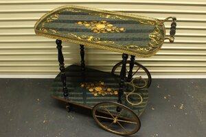  antique Wagon West furniture kitchen wagon .. floral print high class ro here style property house ownership [12D20]