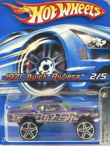 新品未開封 保管品 Mattel マテル Hot Wheels ホットウィール ミニカー 旧ロゴ 1971 Buick Riviera 2/5 HIRAKERS ビュイック リビエラ/158