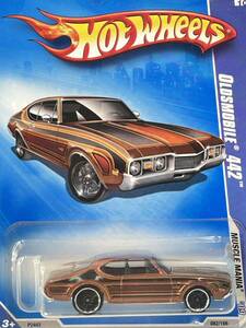 新品未開封 保管品 Mattel マテル Hot Wheels ホットウィール ミニカー 旧ロゴ オールズモビル OLDSMOBILE 442 MUSCLE MANIA / 027