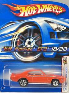 新品未開封 保管品 Mattel マテル Hot Wheels ホットウィール ミニカー ポンティアック 69 PONTIAC GTO 18/20 2005 FIRST EDITIONS / 047