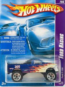 新品未開封 保管品 Mattel マテル Hot Wheels ホットウィール ミニカー 旧ロゴ フォード FORD RACING F-150 / 080