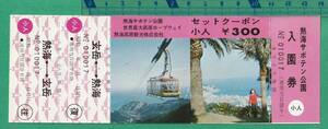 ロープウェイ軟券切符125■熱海サボテン公園 入園券+高原ロープウェイ 往復乗車券 / 熱海高原観光