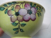 レトロ 中国骨董 陶器 色絵 茶碗 時代物 3点まとめて_画像3