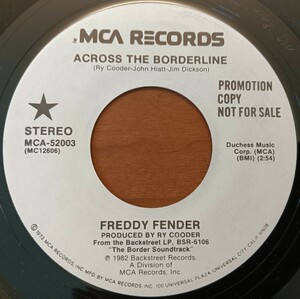 Freddy Fender/Across The Borderline/米Org.Promo7/Ry Cooder/John Hiatt