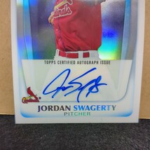 ★500枚限定★ jordan swagerty 2011 topps 1st bowman chrome st. louis cardinals サインカード 477/500_画像4