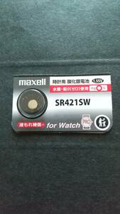 マクセル/最新型　純正パック、ＳＲ４２１ＳＷ（348) maxell　時計電池。Ｈｇ０％　１個￥２２０　同梱可　送料￥８４　