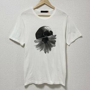 初期 UNDERCOVER スカルフラワー コラージュ Tシャツ 白 2サイズ アンダーカバー 髑髏 半袖 カットソー Tee VINTAGE archive 4030202