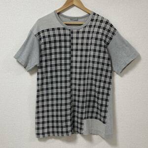 90s COMME des GARCONS HOMME ずらし Tシャツ チェック コムデギャルソンオム 半袖 カットソー Tee 田中オム VINTAGE archive 3090094