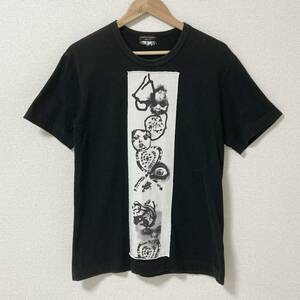 AD2012 コムデギャルソンオムプリュス poor king期 ペイント ドール アイ Tシャツ 黒 HOMME PLUS 半袖 カットソー Tee archive 4030205