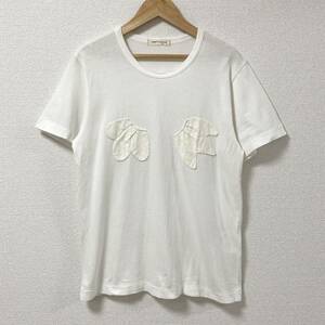 AD2003 COMME des GARCONS アップリケ Tシャツ ホワイト 白 コムデギャルソン 半袖 カットソー Tee VINTAGE archive 4020091
