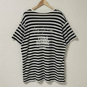 Yohji Yamamoto pour homme ロゴ プリント ボーダー Tシャツ 3サイズ ヨウジヤマモトプールオム 半袖 カットソー Tee archive 4020292