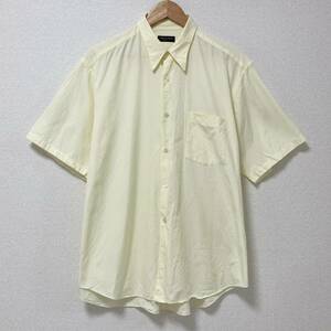 80s Comme des Garcons Homme pryus oversize short sleeves shirt plain cream yellow yellow color HOMME PLUS VINTAGE archive 3100044