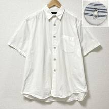 80s 90s COMME des GARCONS HOMME PLUS 巻きボタン 半袖シャツ 無地 ホワイト 白 コムデギャルソンオムプリュス VINTAGE archive 3100210_画像1