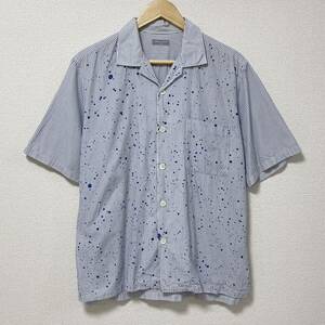 田中オム COMME des GARCONS HOMME ペイント ストライプ 半袖 オープンカラー シャツ コムデギャルソンオム 開襟 VINTAGE archive 3110226