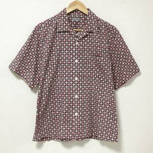  rice field middle Homme AD2000 Comme des Garcons Homme short sleeves open color shirt teka button flower total pattern HOMME. collar floral print VINTAGE archive 4010532