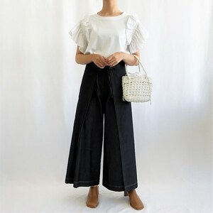 *Leiliana Leilian new goods Denim gaucho pants 11 number regular price 38,500 jpy Okayama Denim *