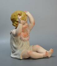 幼児の表情が可愛いレトロな ビスクドール　西洋人形　陶器人形　美品　当時物　昭和レトロ　アンティーク　　　　　 　_画像6