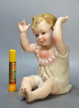幼児の表情が可愛いレトロな ビスクドール　西洋人形　陶器人形　美品　当時物　昭和レトロ　アンティーク　　　　　 　_画像4