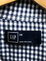 GAP ギャップ メンズ 長袖 シャツ XS ネイビーxホワイト チェック 24051301_画像3