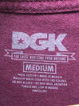 DGK 半袖 プリント Tシャツ M メンズ ボルドー ワインレッド 24051402_画像3