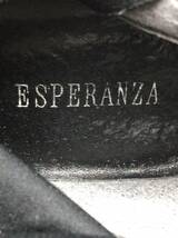 ESPERANZA ロングブーツ 22cm ブラック ヒールラインストーン装飾 エスペランサ 24051402_画像9