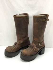 a..... san thickness bottom leather long boots size 37 approximately 23.5cm corresponding Brown 24053001