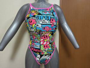 アリーナ タフスーツ スーパーフライバック 女子競泳水着 SAR-0114W アリーナくん 水色/ピンク サイズM