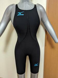 ミズノ MXソニック02 ハーフスーツ 女子競泳水着 N2MG6211 黒/水色 サイズS Finaマーク