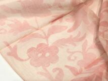 シビラ　新品　薄い　ストール　花柄　ピンク　コットン　UV加工 紫外線防止に　薄手ストール_画像3