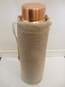  copper made my bottle portable BOROSI company manufactured flax made bottle with cover 1L new goods 
