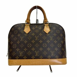 KS USED LOUIS VUITTON ルイヴィトン アルマ M51130 レザー ハンドバッグ モノグラム ゴールド金具 パドロック キー付 本体のみ ブラウン