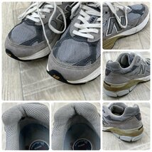 USED new balance ニューバランス 990 W990GL3 スニーカー グレー 22.5cm MADE IN USA ウィメンズ 女性 ランニング ウォーキング 靴_画像10