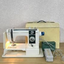 JANOME ジャノメ MODEL 813 EXCEL エクセル アンティークミシン レトロミシン 手工芸 手芸 ハンドクラフト 裁縫道具 裁縫 ペダル付き 5シ57_画像1