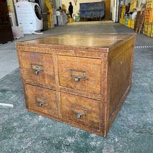 [F-38] antique wooden old .. Showa Retro that time thing Vintage furniture drawer length 57 width 51 height 42