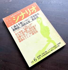 シナリオ 1973年6月号 仁義なき闘い 広島死闘篇／新極道／帯ドラマへの指標 北の家族 ほか ●中島貞夫 神代辰已 笠原和夫 鳥居元宏 松本功