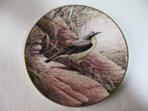 RSPB英国王立鳥類保護協会 １００年記念　ウェッジウッド　鳴き鳥 ハシグロヒタキ　飾り皿 プレート