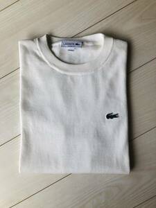 着用少なめ LACOSTE ラコステ 半袖 size 3 メンズ 紳士 ニットソー オフホワイト 生成 白 ホワイト ビームス アローズ ゴルフ