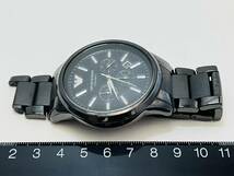 動作未確認　EMPORIO ARMANI エンポリオ　アルマーニ　AR-1451 ブラックダイヤル メンズ　腕時計 クロノグラフ_画像4