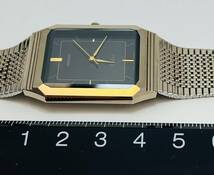 動作未確認　SEIKO セイコー QZ 7741-5080 ドルチェ 黒文字盤 メンズ　腕時計_画像6