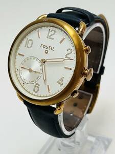 動作未確認　FOSSIL フォッシル Q 2針 メンズ クォーツ 腕時計 007-AE0179 ベルトネイビー　