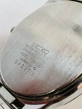 動作未確認　SEIKO セイコー QUARTZ クオーツ 6030-7060 腕時計 アナログ 3針 ステンレススチール ホワイト文字盤 シルバー メンズ_画像4